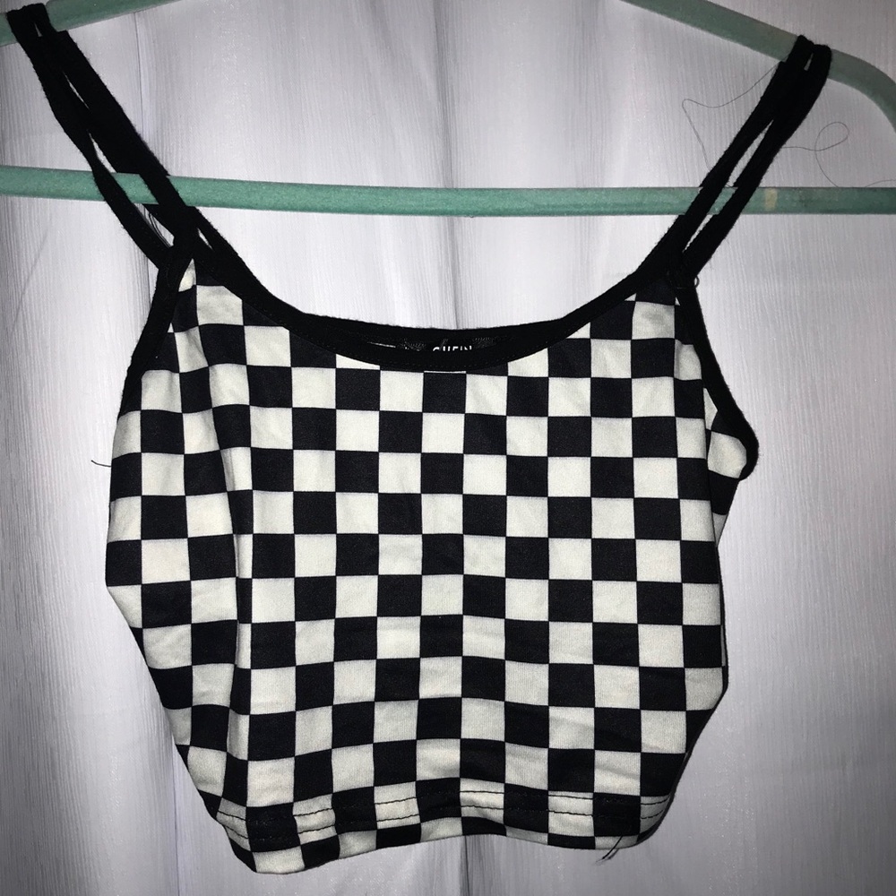 Checkered crop top